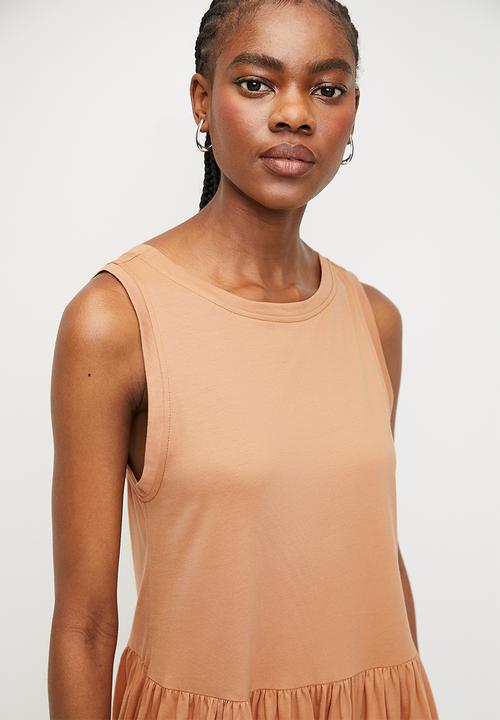 Superbalist - Dropwaist T-shirt Midi Dress - Neutral