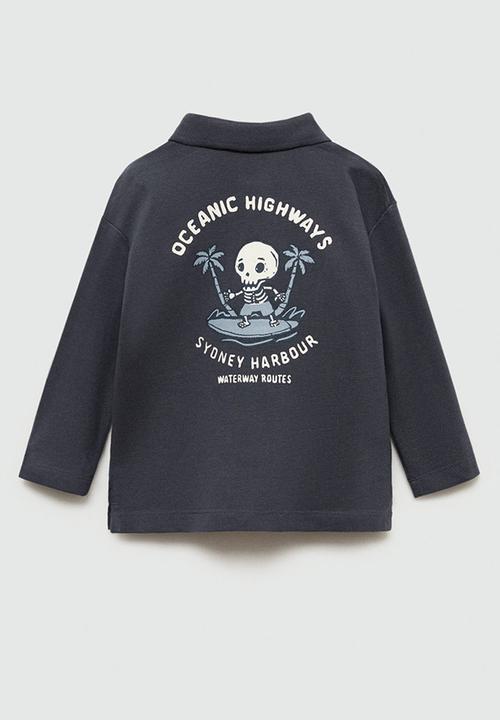 MANGO - Polo shirt bones - dark grey