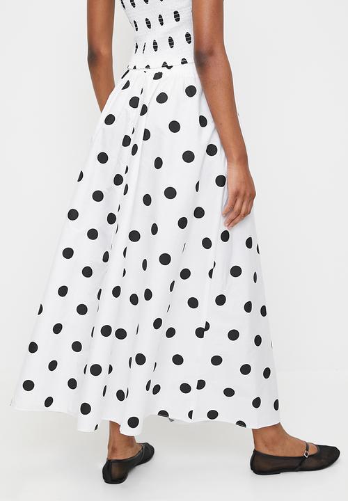 Me&B - Dirdle Skirt With Ric Rac In Spot - Blackspot