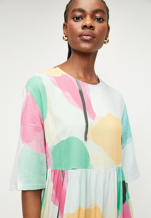 Superbalist - Linen Blend Babydoll Midi Dress - Painted People 