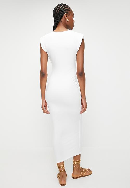 Superbalist - Draped Extend Midi T shirt dress - White