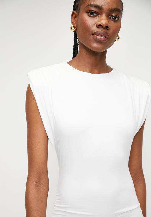 Superbalist - Draped Extend Midi T shirt dress - White