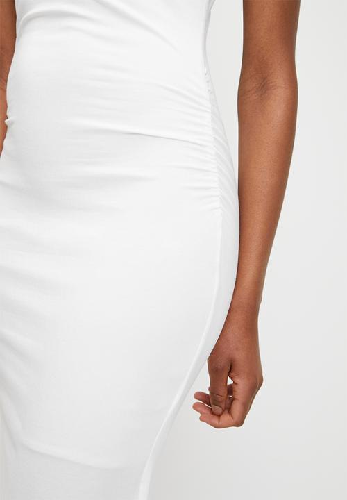 Superbalist - Draped Extend Midi T shirt dress - White