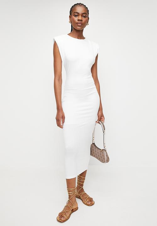 Superbalist - Draped Extend Midi T shirt dress - White