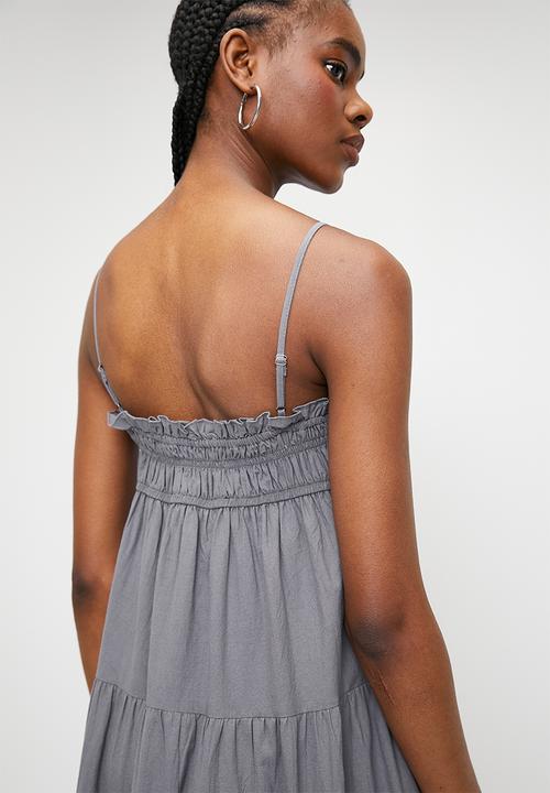 Superbalist - Strappy Trapeze Maxi Dress - Grey
