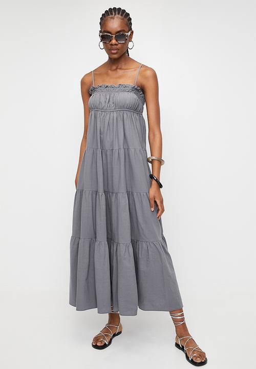 Superbalist - Strappy Trapeze Maxi Dress - Grey