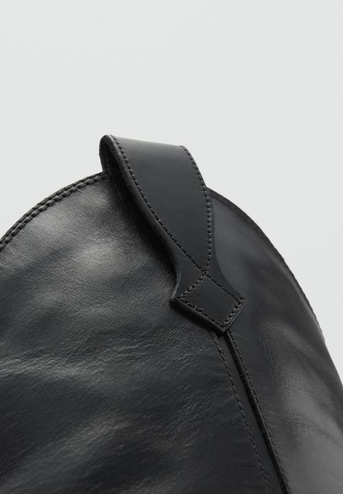 MANGO - Salsa leather boot - black