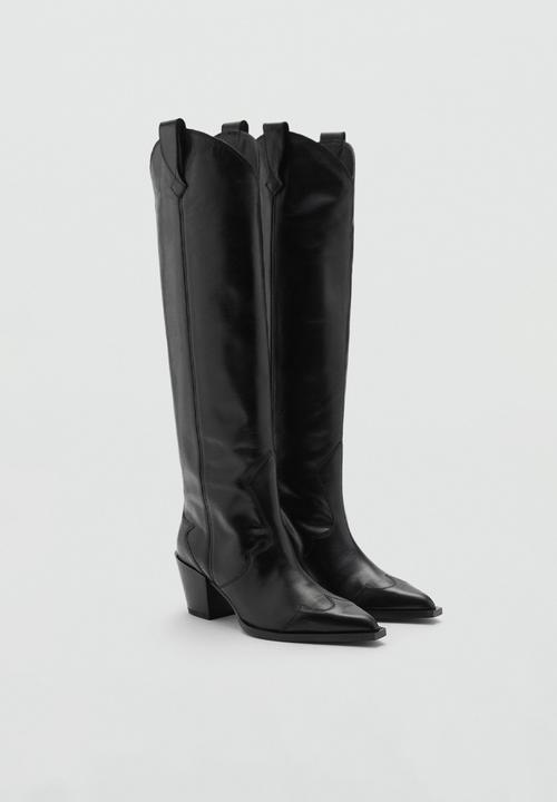 MANGO - Salsa leather boot - black