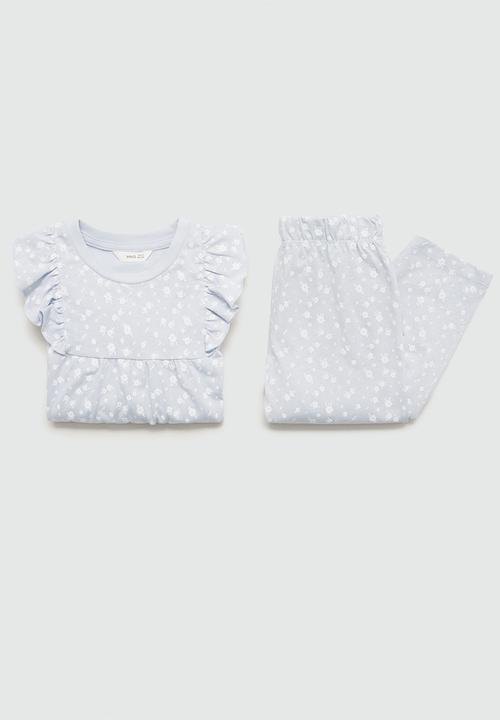 MANGO - Pyjamas flori - light/pastel blue
