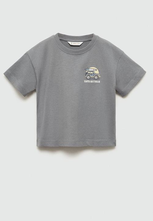 MANGO - T-shirt jeep - gray