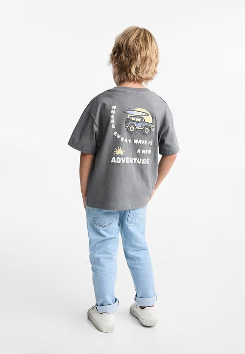 MANGO - T-shirt jeep - gray