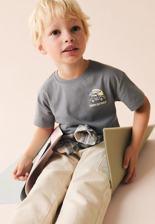 MANGO - T-shirt jeep - gray