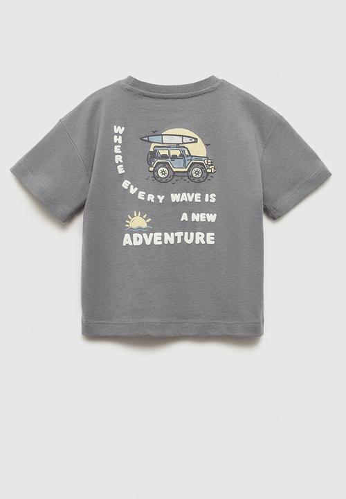 MANGO - T-shirt jeep - gray