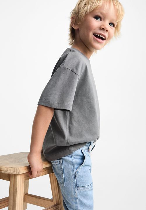 MANGO - T-shirt jeep - gray