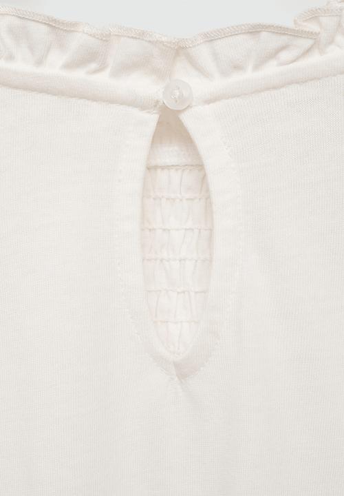 MANGO - T-shirt mixi - natural