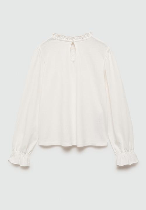MANGO - T-shirt mixi - natural