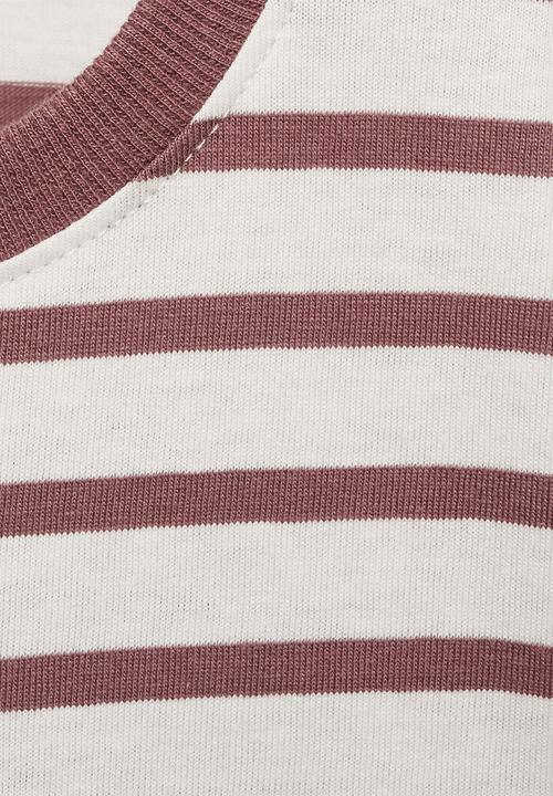 MANGO - T-shirt veleta - dark red