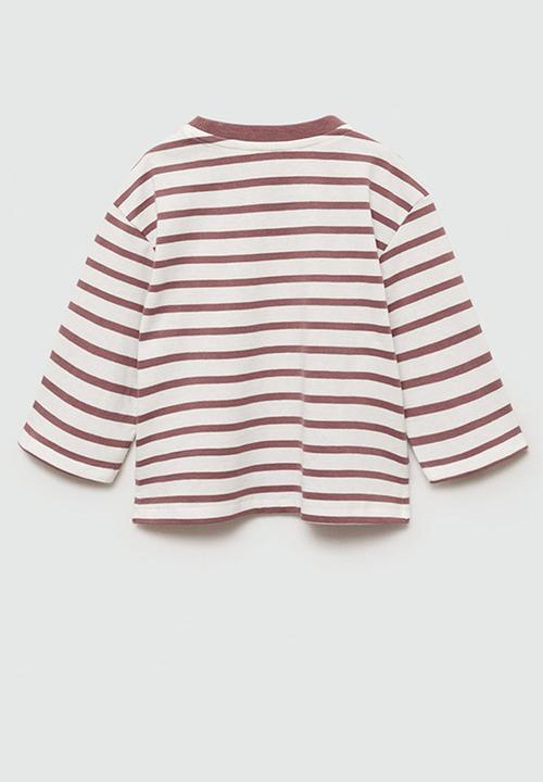 MANGO - T-shirt veleta - dark red