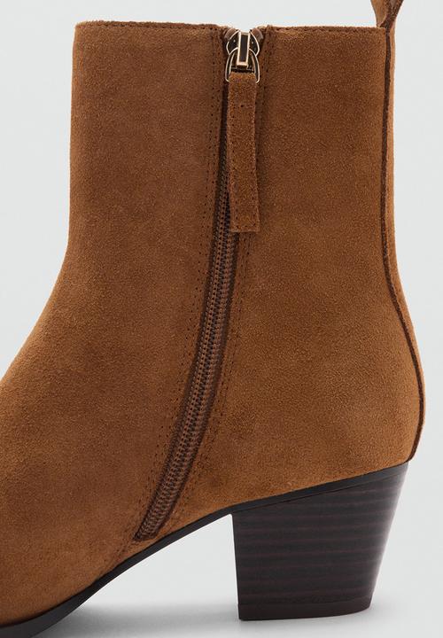 MANGO - Today leather boot - medium brown