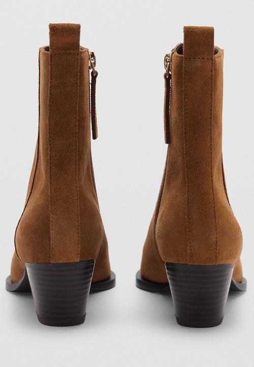MANGO - Today leather boot - medium brown