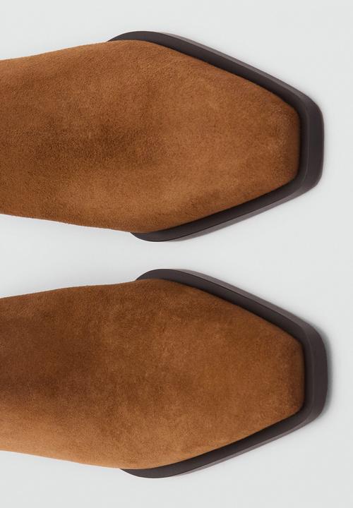 MANGO - Today leather boot - medium brown