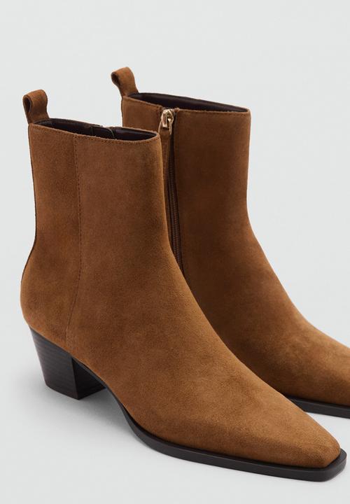 MANGO - Today leather boot - medium brown