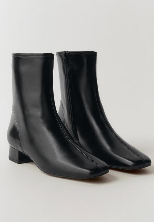 MANGO - Rafy leather boot - black