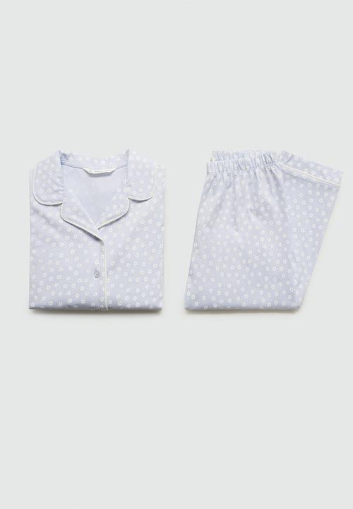 MANGO - Pyjamas flores - light/pastel blue