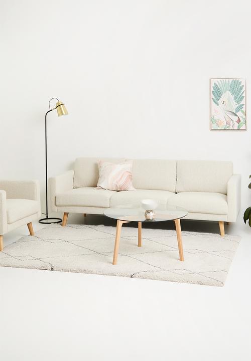 Sixth Floor - Stella 3 seater - cream monza