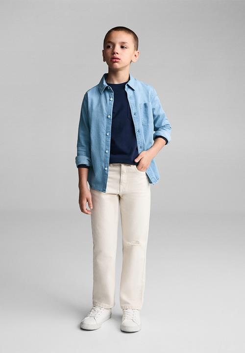 MANGO - Shirt joan - open blue