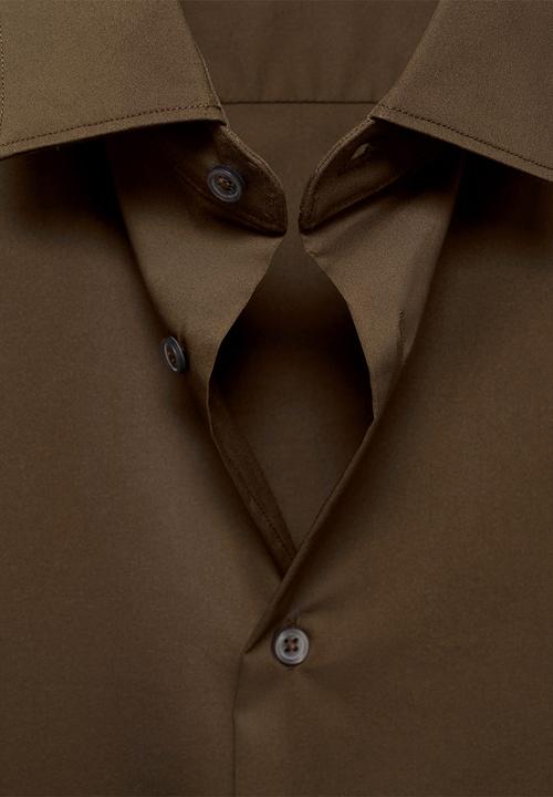 MANGO - Shirt play - brown