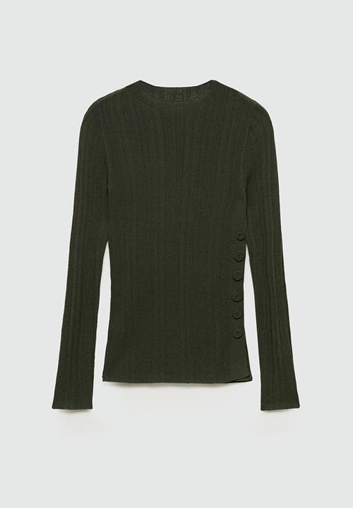 MANGO - Sweater Valle - Dark Green
