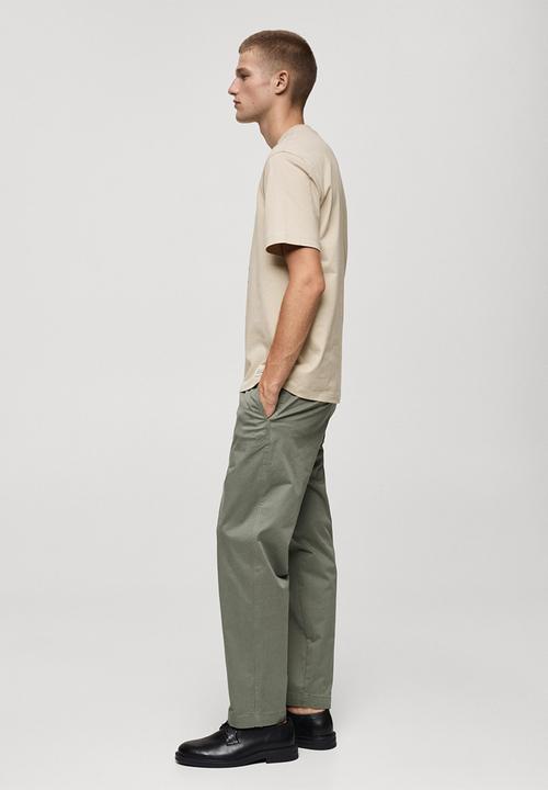MANGO - T-shirt brutart - light beige