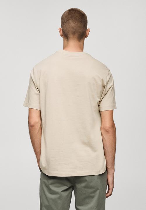MANGO - T-shirt brutart - light beige