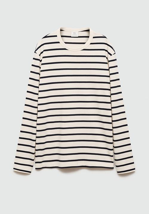 MANGO - T-SHIRT MARINIER - Light Beige