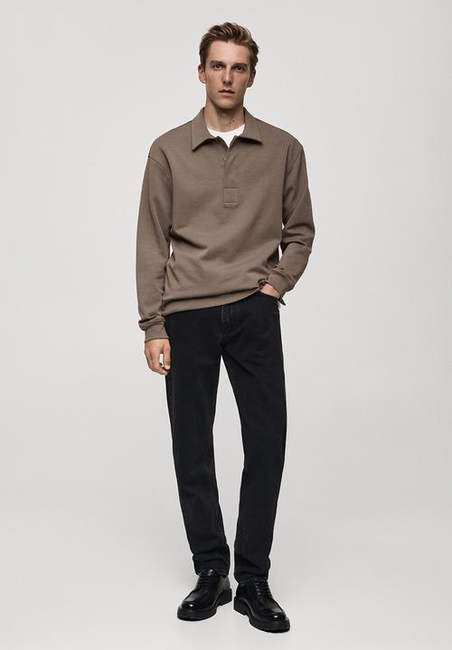 MANGO - Polo shirt berto - medium grey