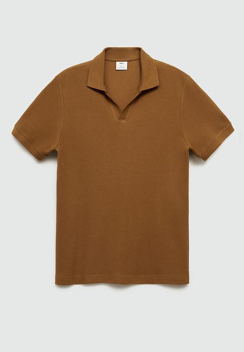 MANGO - POLO SHIRT CANU - Medium Brown