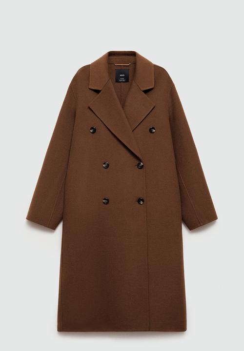 MANGO - Coat picarol - dark brown