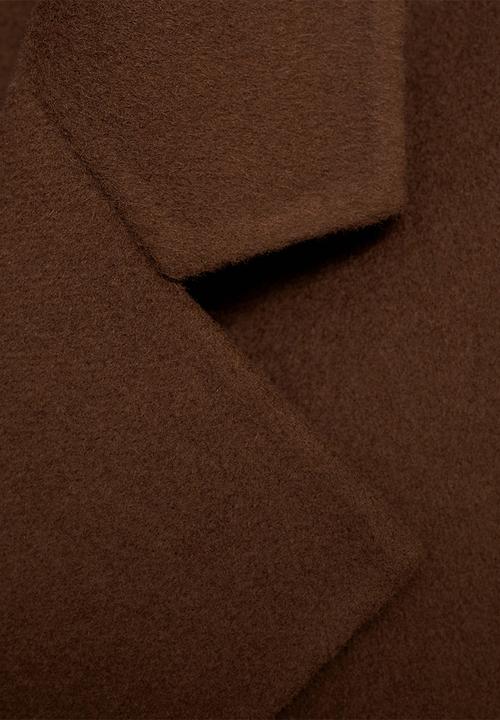 MANGO - Coat picarol - dark brown