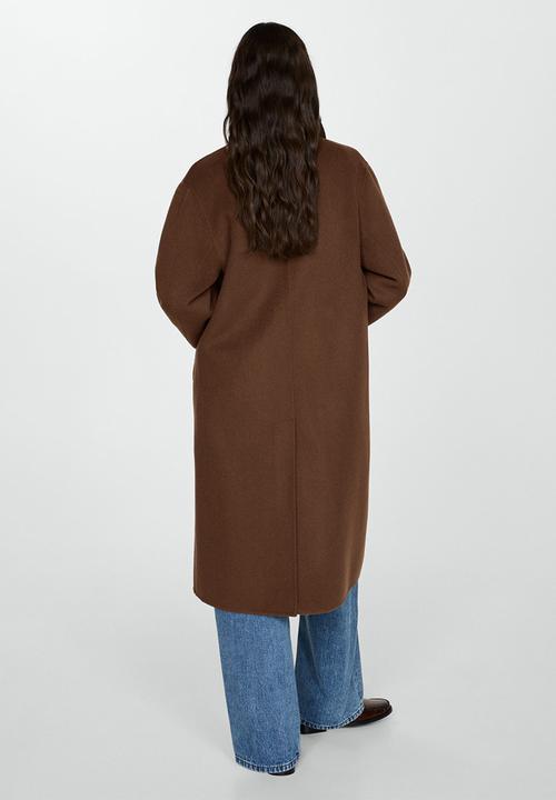 MANGO - Coat picarol - dark brown
