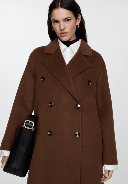 MANGO - Coat picarol - dark brown