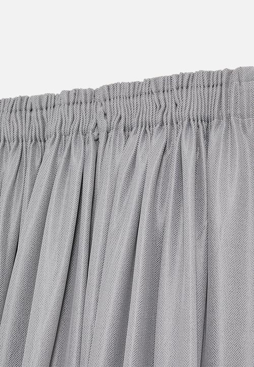 Sixth Floor - Herringbone Taped Curtain Lined - Grey