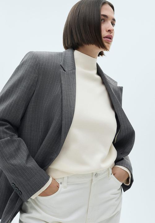 MANGO - Plus Sweater Chimneyb - Light Beige