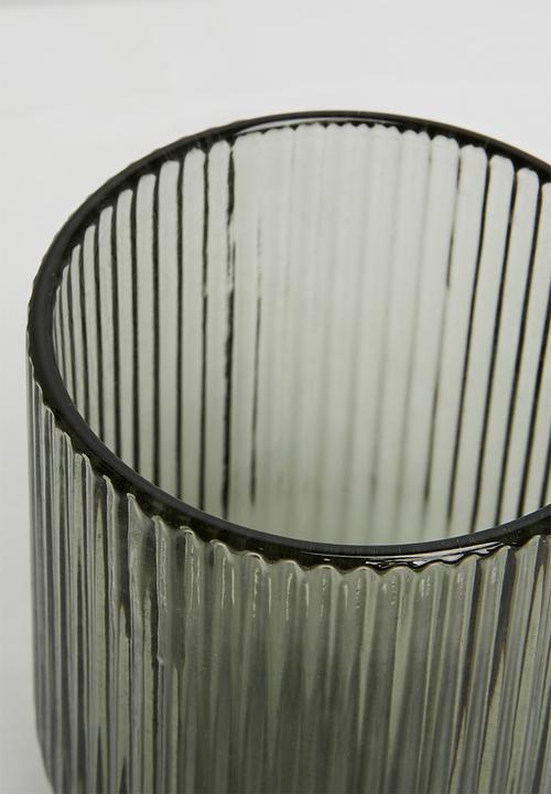 Sixth Floor - Stripe tumbler glass - grey
