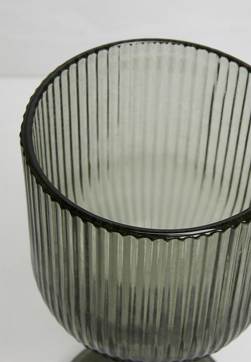 Sixth Floor - Stripe wine glass - grey