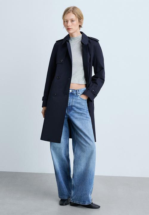 MANGO - Trenchcoat polana - navy