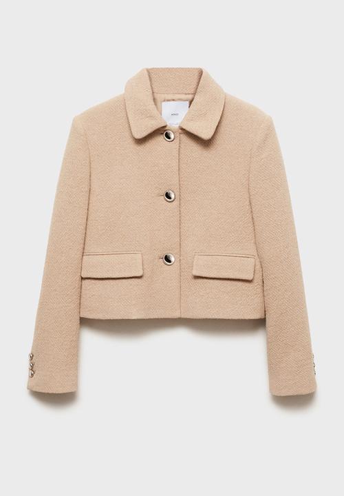 MANGO - Jacket Mati -  Medium Brown