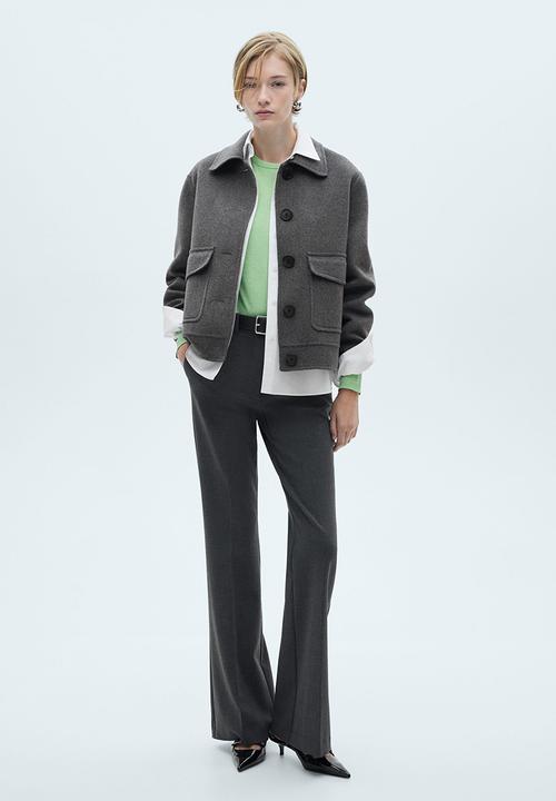 MANGO - Jacket Anna -  Gray