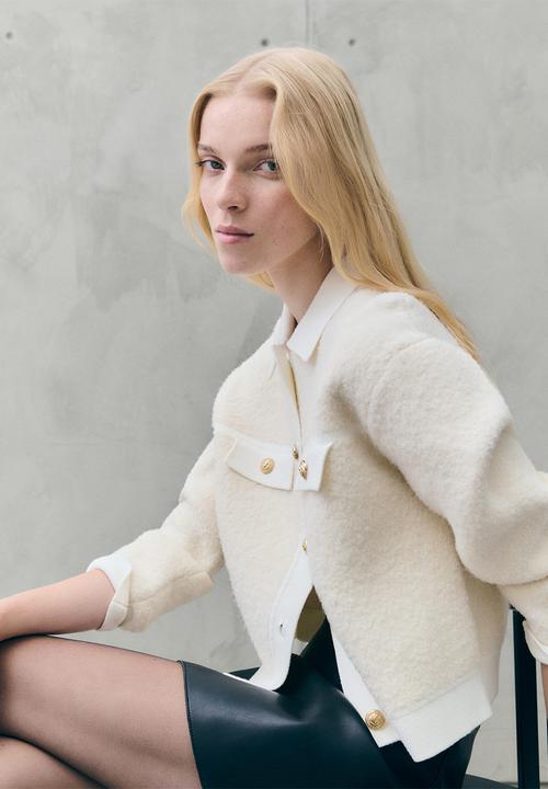 MANGO - Jacket Nuria -  Light Beige