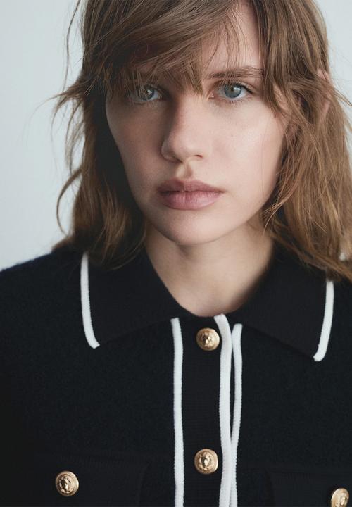 MANGO - Jacket Nuria -  Navy